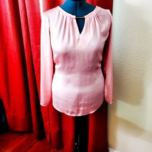 Pink *Investments* satin long sleeves blouse
